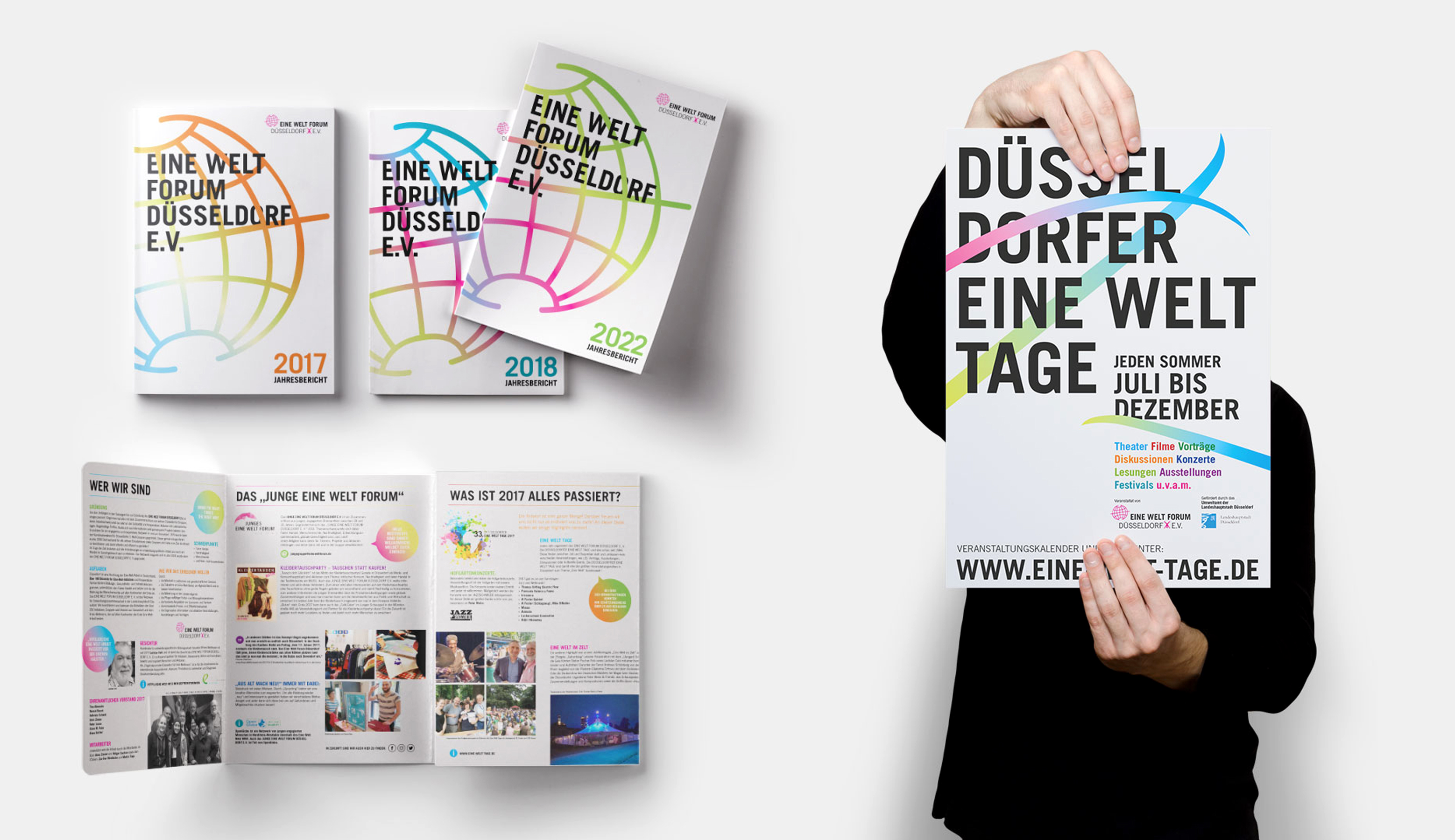 Eine Welt Forum, Markenentwicklung, Publishing Konzept, Digitales und Gedrucktes